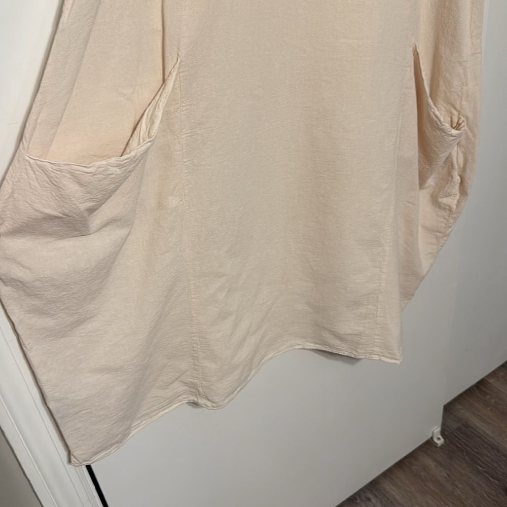 NWT Giocam 100% Peruvian Cotton Tank Dress with Pockets Lagenlook - Picture 3 of 14